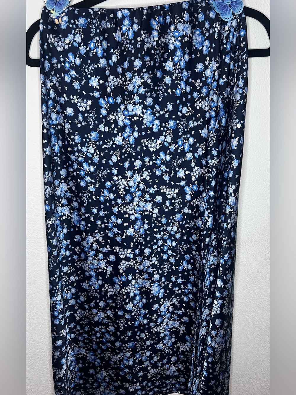 Francesca's Collections Audrey Parks Navy Blue Floral Dress-88